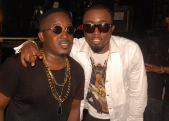 M.I and Ice Prince back stage