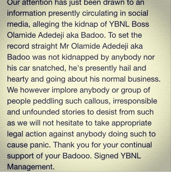 TX Weekly: Olamide's kidnap, Don Jazzy wins yet another award, Paul Okoye marries again! & lots more... 2 Olamide-kidnapped