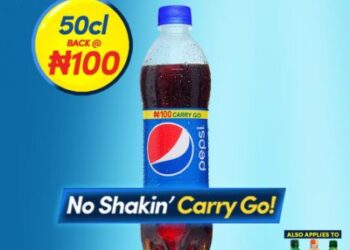 pepsi 50cl now 100 naira