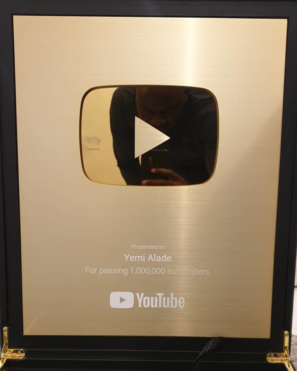 Yemi Alade Gets YouTube’s “Gold Play Button” Award
