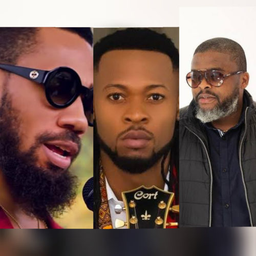 Larry Gaaga, Phyno & Flavour On Set Of Incoming Music Video