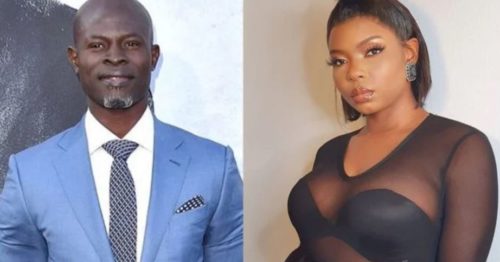 Yemi Alade Love Struck After Getting Kissed By Actor Djimon Hounsou