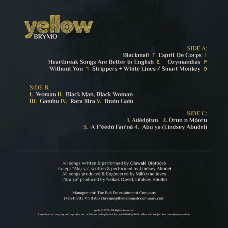 Album Brymo - Yellow 2 width=660