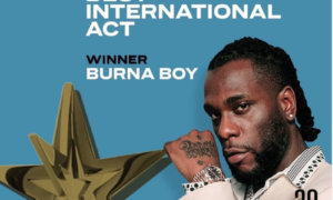 Burna Boy BET Awards Best International Act 2020