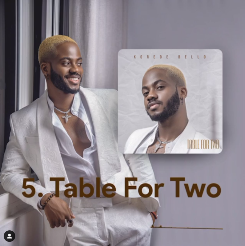 Korede Bello Table For Two Lyrics