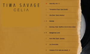 Tiwa Savage Celia Album Track