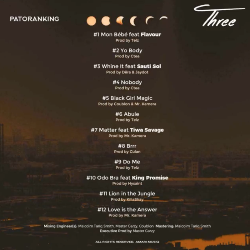 [Album] Patoranking – “Three” 1