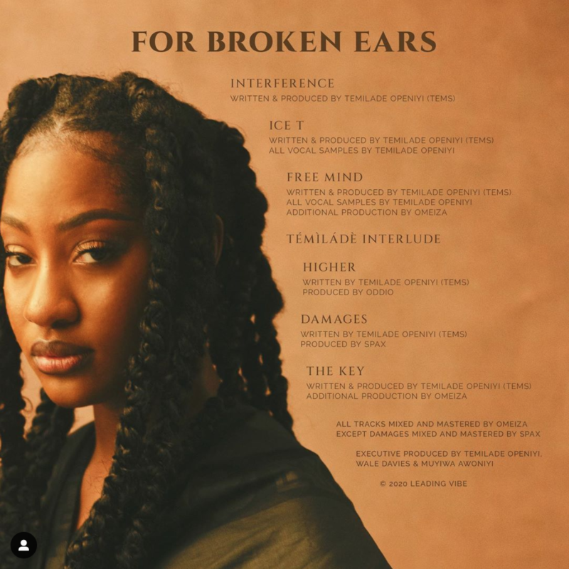 Tems For Broken Ears Tracklist