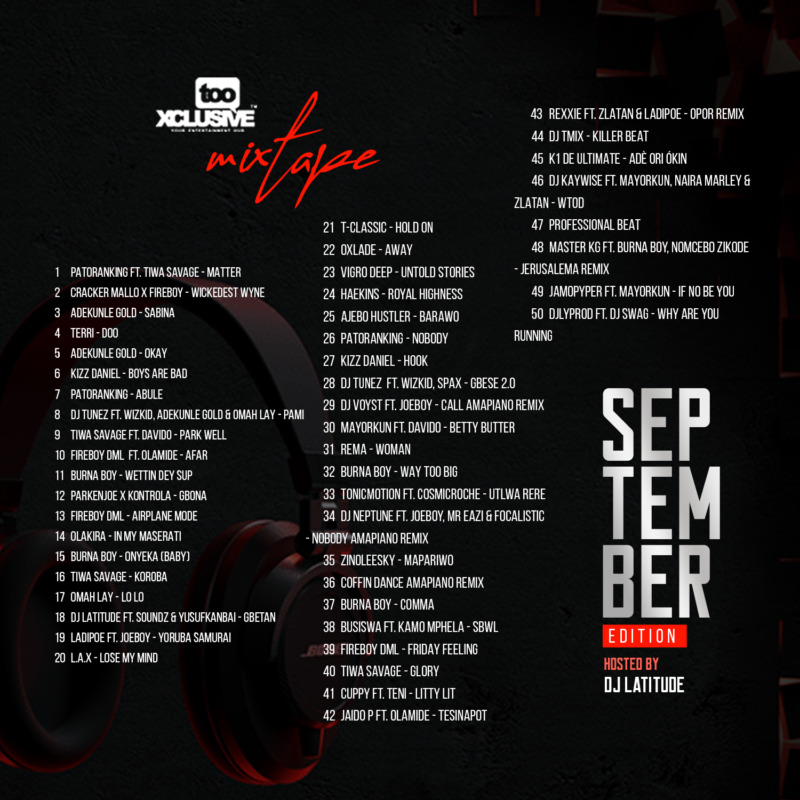 DJ Latitude – “Tooxclusive September Mixtape” 1