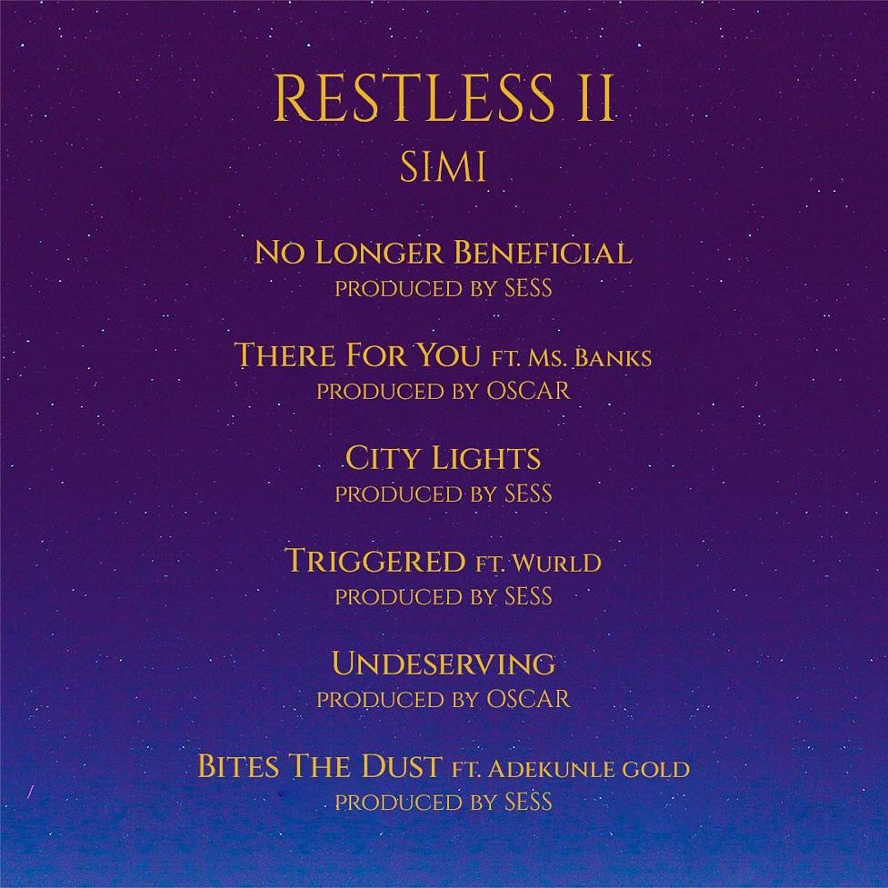 Simi Restless II Tracklist