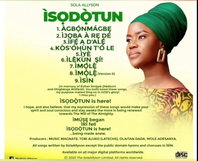 Album Sola Allyson - Isodotun 2 width=722