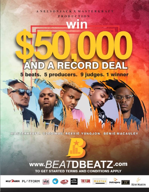Win $50,000 From The Ongoing BEAT D BEATZ Music Competition , Download Beat By Masterkraft, Rexxie,Youngjonn, Ozedikus and Benie