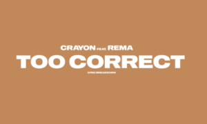Crayon Rema Too Correct Lyric Breakdown
