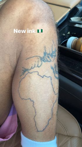 Swae Lee Adds To Tattoo Collection, Inks Africa's Map On His Leg