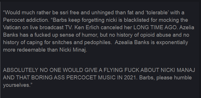 Azealia Banks Calls Nicki Minaj “Fat, Tolerable With A Percocet Addiction” 1