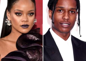 Rihanna ASAP Rocky Enjoy PDA Filled Date Night NYC 002