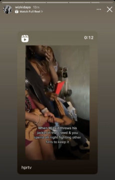 Wizkid Shares Video Of Fans Fighting Over The Jacket He Gave Out During His LA Show 2