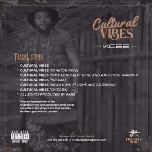 EP Kcee - Cultural Vibes ft. Uche, Ajuzieogu Warrior | Mp3 2 width=500