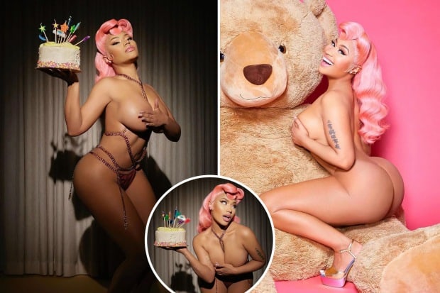 Nicki Minaj Goes Nude In 39th Birthday Celebration Photos