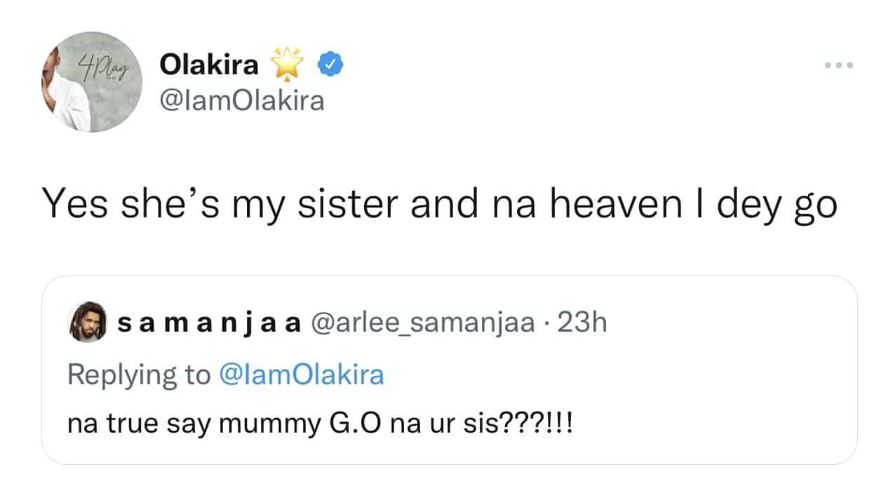 Olakira Finally Reveals His Relationship With Mummy G.O 1