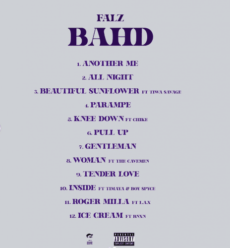 Falz “BAHD” Album Tracklist « tooXclusive