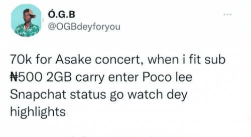 “70K For VIP Ticket, I Go Carry Speaker Go House..” – See Hilarious Reactions To Asake’s Lagos Concert 1