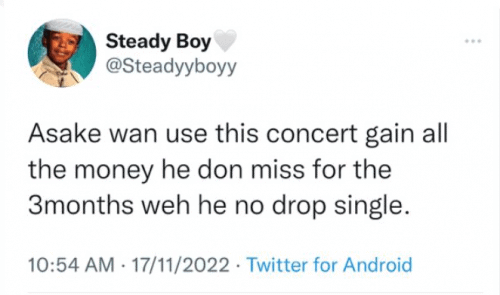 “70K For VIP Ticket, I Go Carry Speaker Go House..” – See Hilarious Reactions To Asake’s Lagos Concert 5