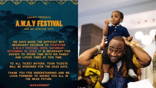 Davido Pushes Back A.W.A.Y Festival Till November 2023 