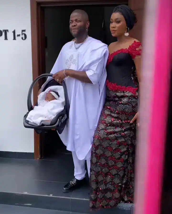 Singer Skales and wife dedicate their baby to God