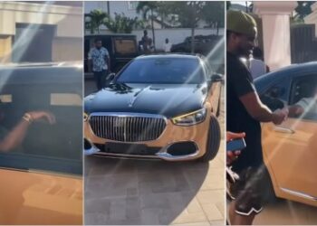 davido visit psquare maybach