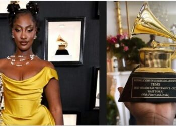 tems receives grammy plaque