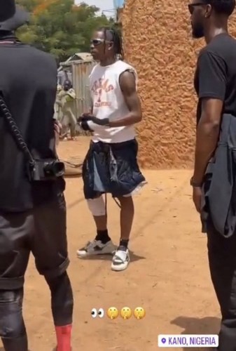 US Rapper Travis Scott Shoots Music Video in Kano State [WATCH]