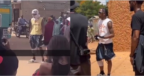 US Rapper, Travis Scott Shoots Music Video in Kano State [WATCH]