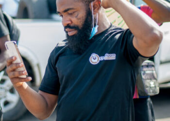 Arole at the endSARS protest in Lagos Nigeria cropped