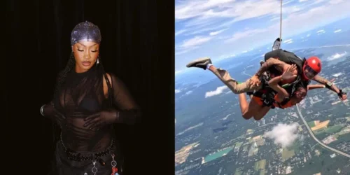 Tems Narrates Her Scary Experience of Skydiving