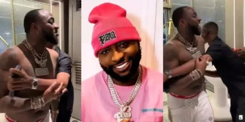 Heartwarming Moment: Davido Shouts in Excitement as He meets Ola of Lagos