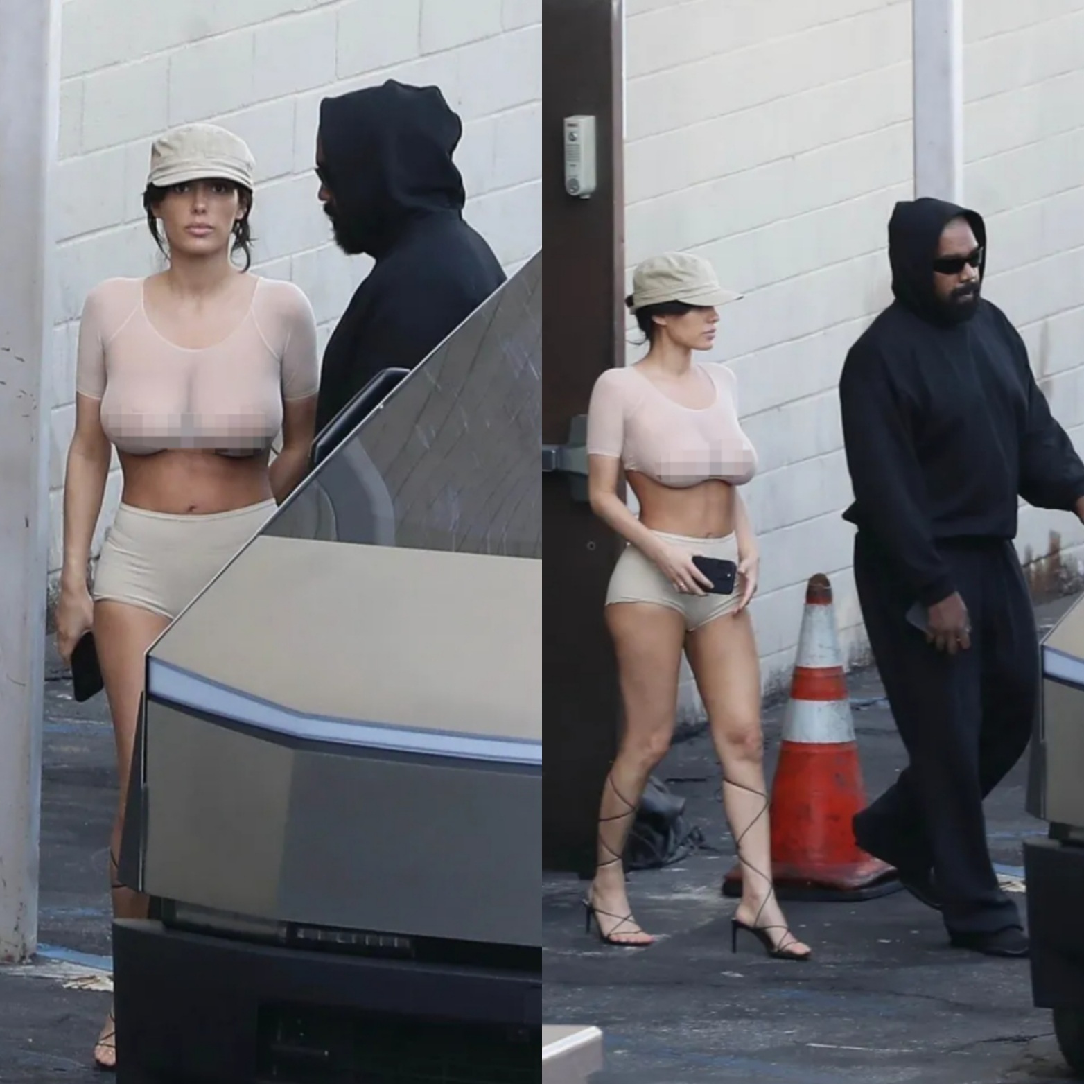 Bianca Censori Spotted in Top Without a Bra during Movie Outing with Kanye (PHOTOS)