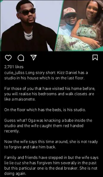 Kizz Daniel's Marriage Reportedly Hits Rocks Amid Allegations of Infidelity 2 image 2024 07 09 092228594.png