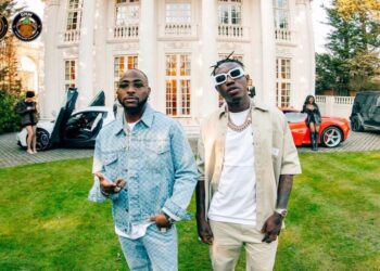 Picture of Zlatan and Davido at the scene of their video shoot for single "Money"