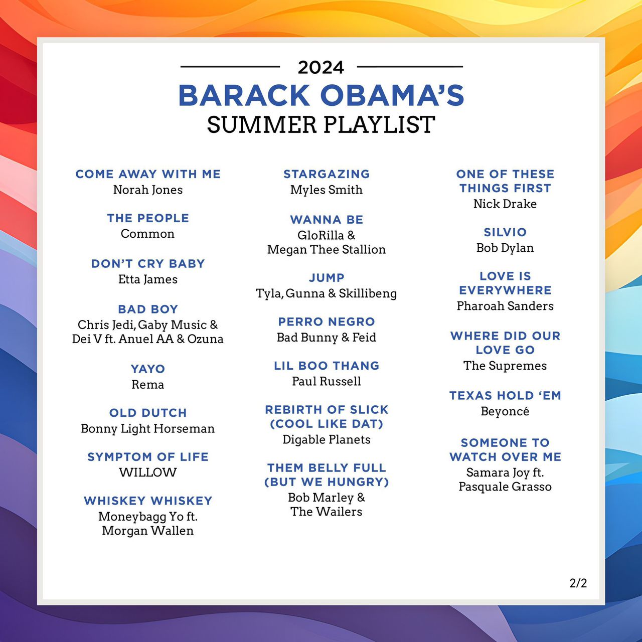 Rema’s “Yayo” and Tems’ “Love Me Jeje” Makes Barrack Obama’s 2024 Summer Playlist