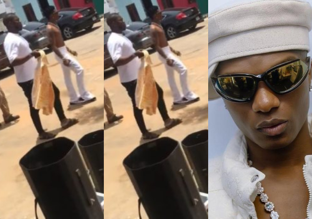Wizkid Caught Shirtless