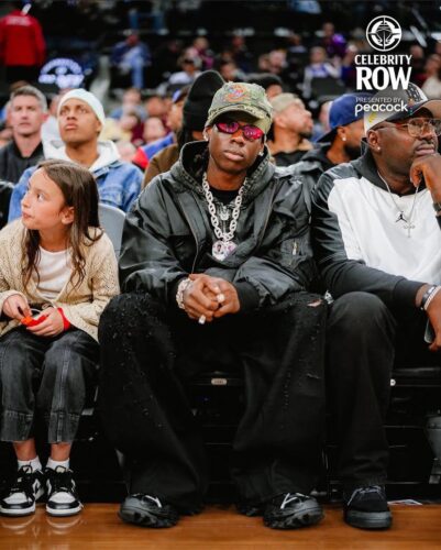 Rema Attends LA Clippers Game