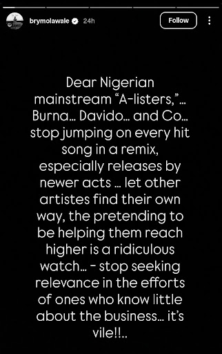 Brymo on IG Legend