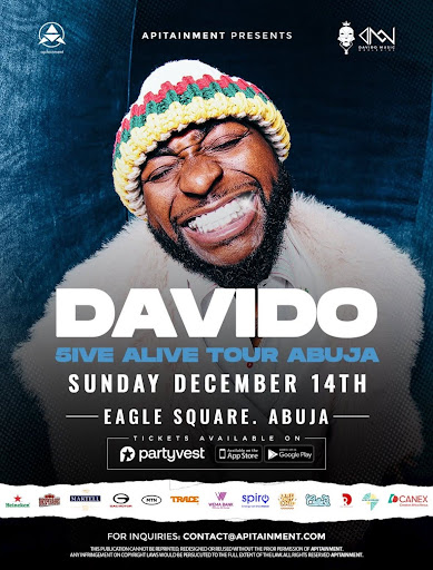 Davido Announces Abuja 5IVE Tour Date