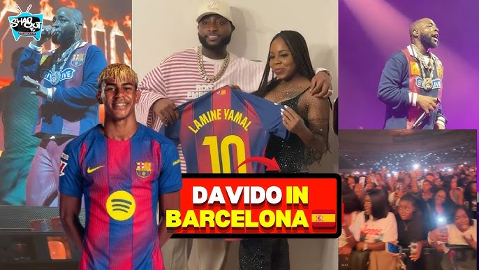 Davido Gets a Barcelona Surprise From Lamine Yamal’s Mum 1 Davido Gets a Barcelona Surprise From Lamine Yamal’s Mum