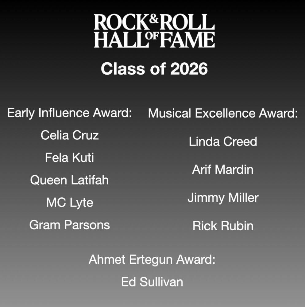 Fela Kuti inducted Rock & Roll Hall Of Fame (Class of 2026) in the Early Influence Category 