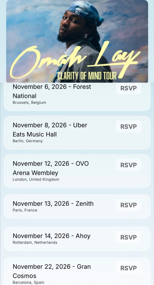 Omah Lay Announces “Clarity of Mind” European Tour 3 Omah Lay Announces “Clarity of Mind” European Tour