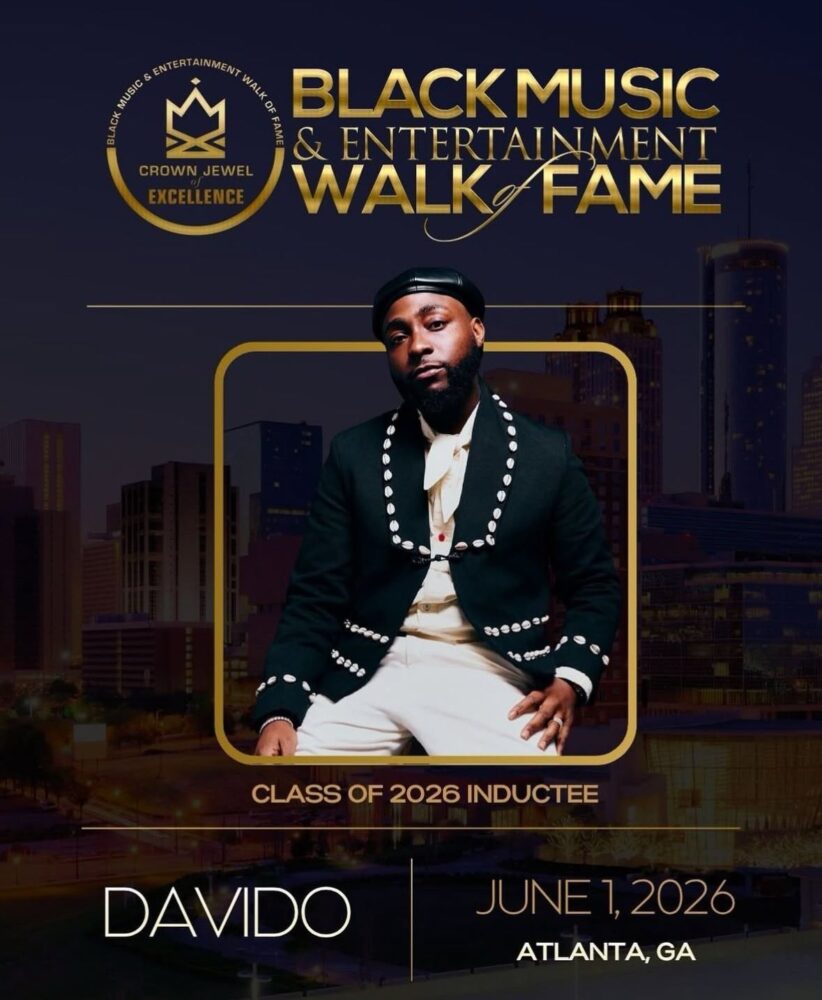 Davido Set for 2026 Black Music & Entertainment Walk of Fame Induction in Atlanta 2 Davido - 2026 Black Music & Entertainment Walk of Fame in Atlanta