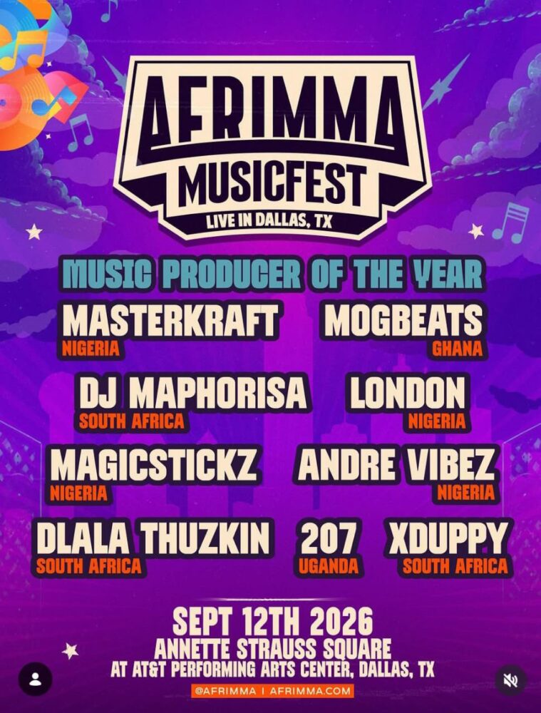 AFRIMMA 2026 Unveils Music Producer of the Year Nominees 2 AFRIMMA 2026 Unveils Music Producer of the Year Nominees