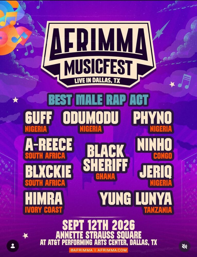 AFRIMMA 2026 Unveils Nominees for Best Male Rap Act 2 AFRIMMA 2026 Unveils Nominees for Best Male Rap Act